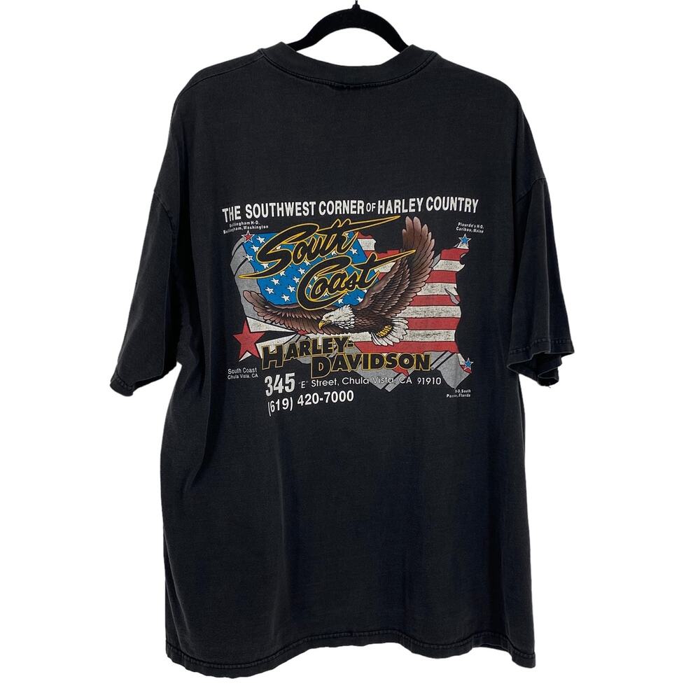 Vtg Y2K 00s Harley Davidson Southwest Coast‎ Corner Chula Vista T Shirt Mens XXL